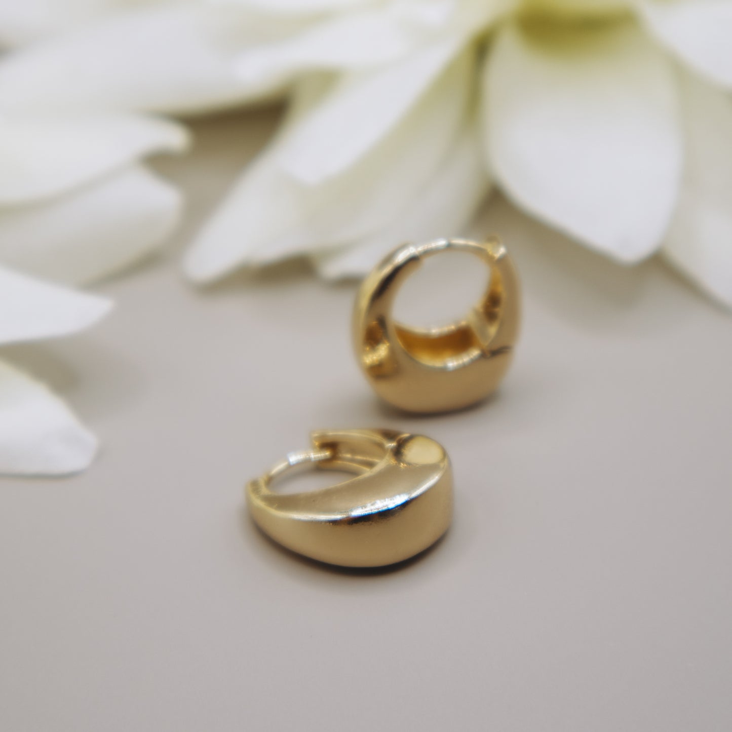 Chunky gold huggies 2