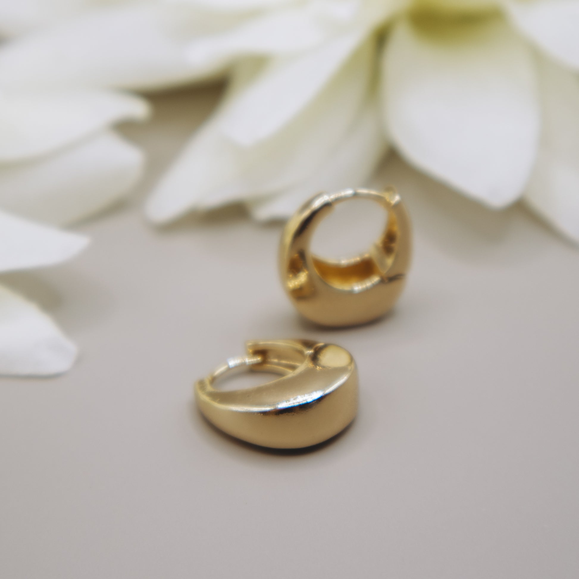 Chunky gold huggies 2