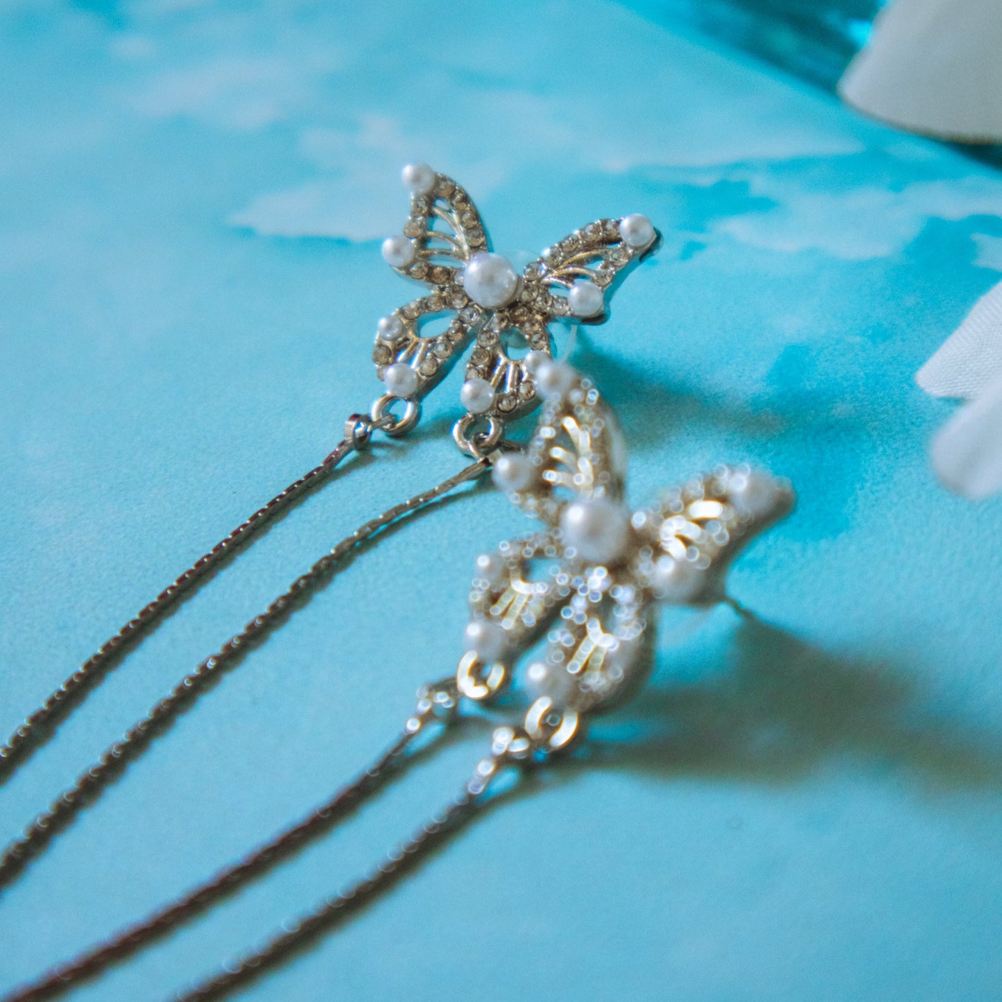 Elegant Butterfly Earrings with Long Tails