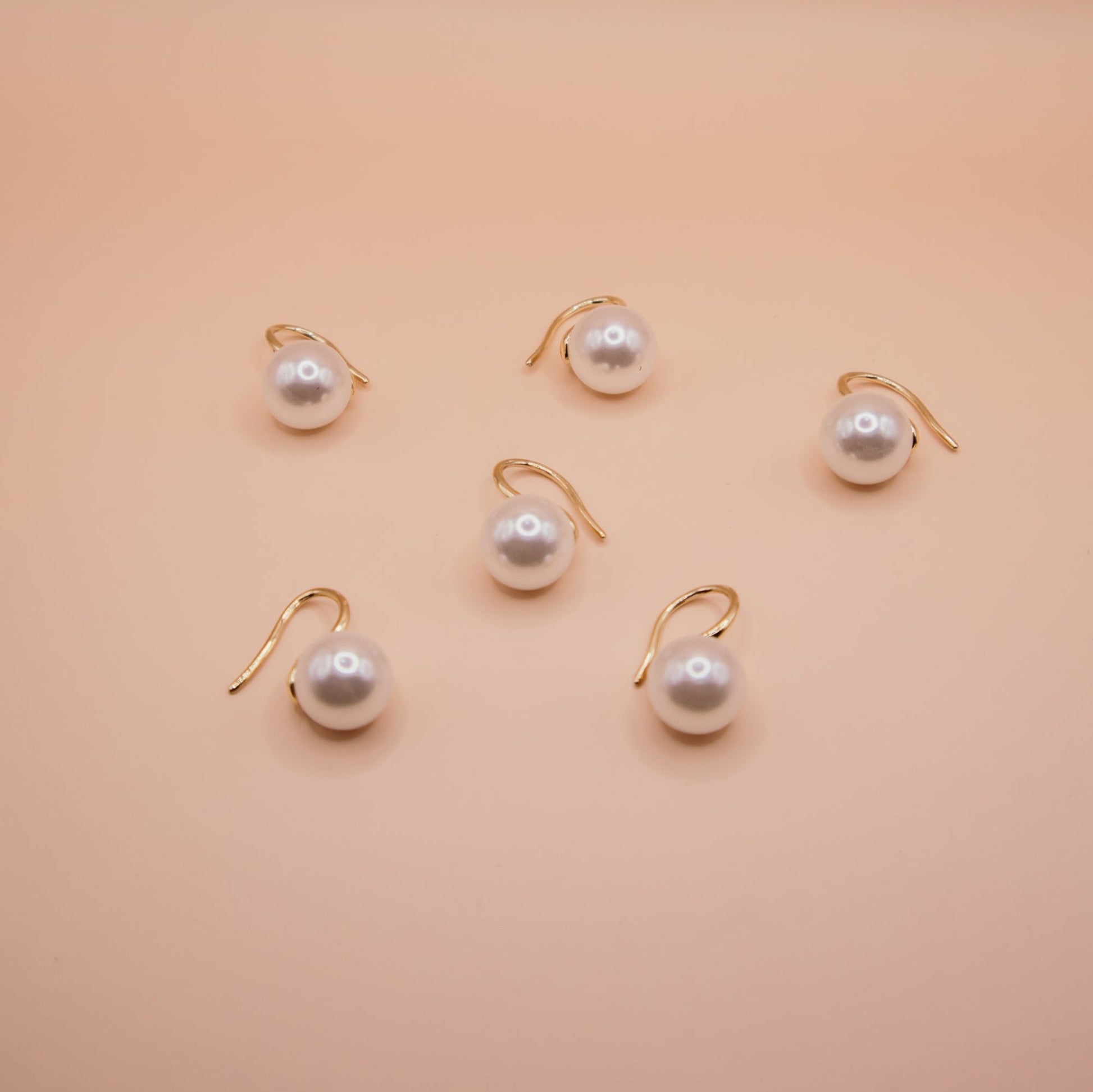 Faux pearl drop earrings