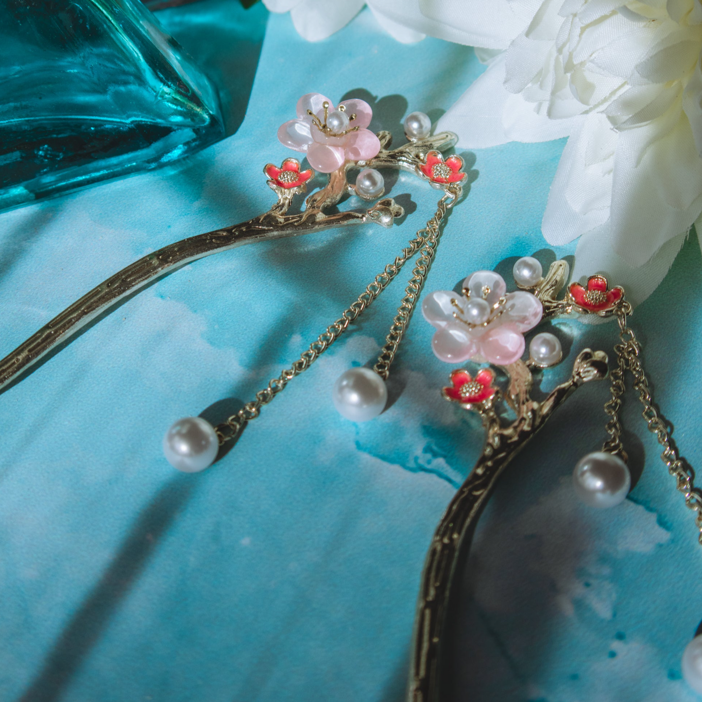 Peach Blossom Hanfu Hair Pins