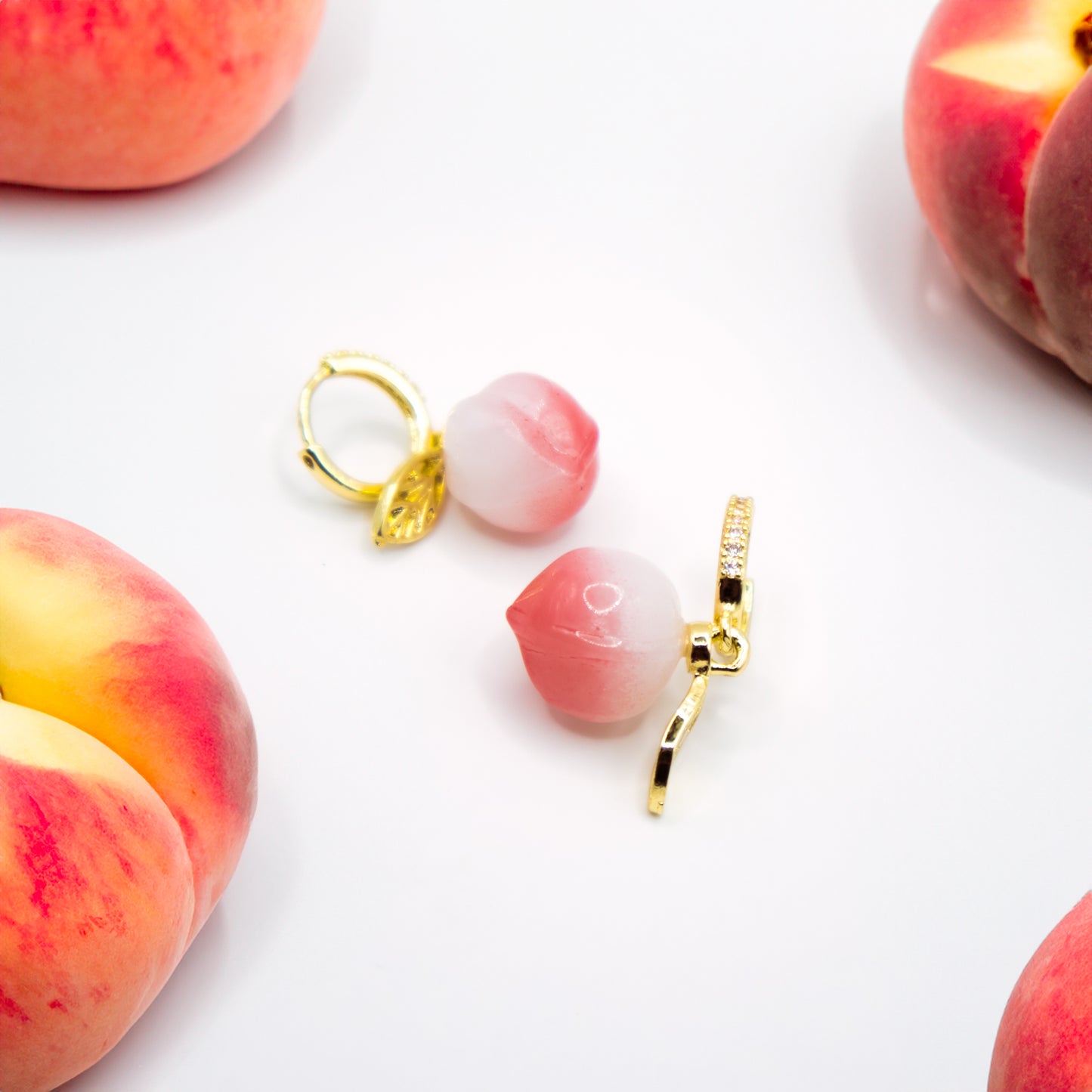 Kawaii Peach Drop Earrings