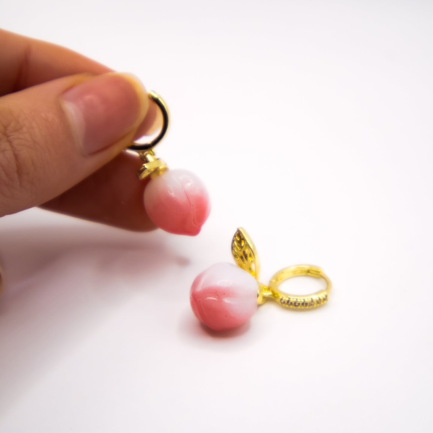 Kawaii Peach Drop Earrings