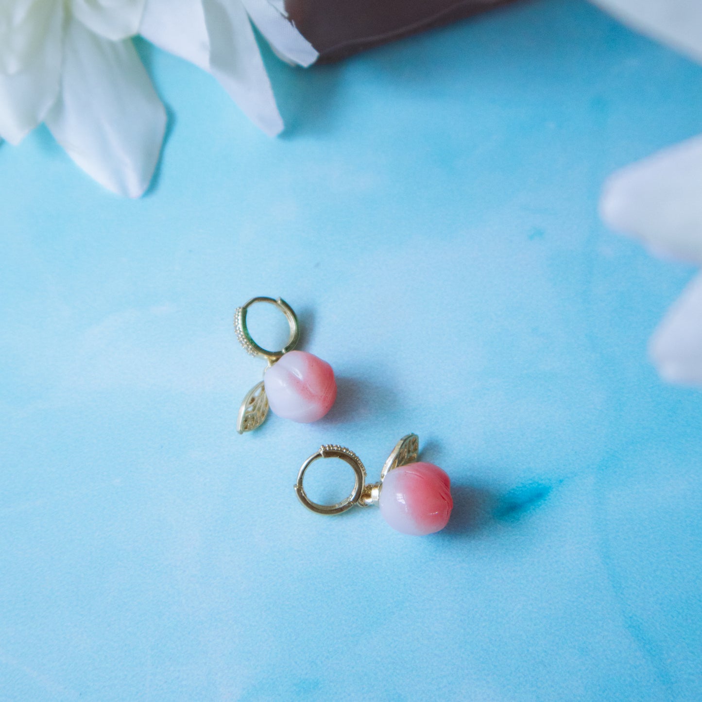Kawaii Peach Drop Earrings