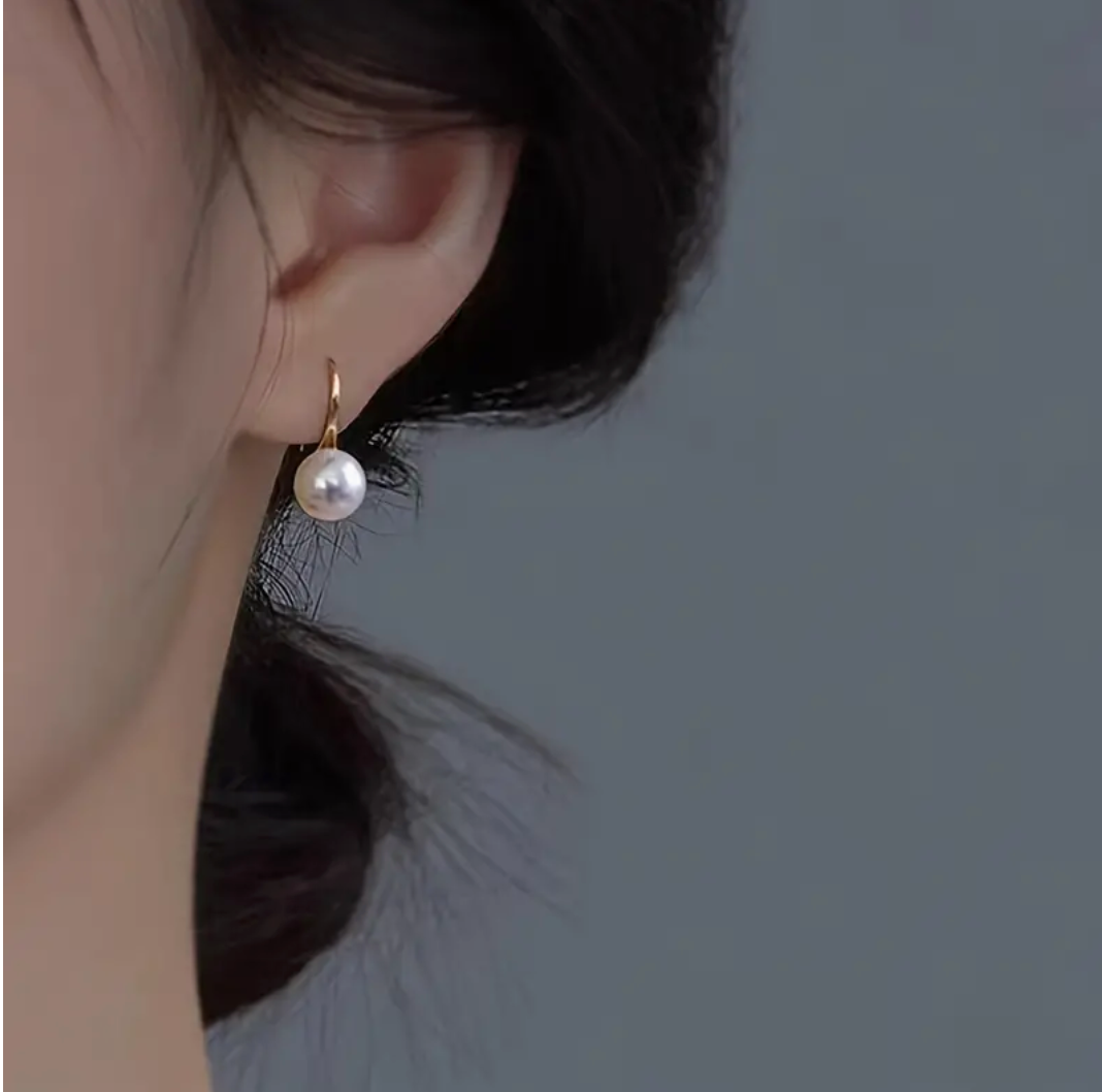 Korean-Style Elegant Faux Pearl Earrings