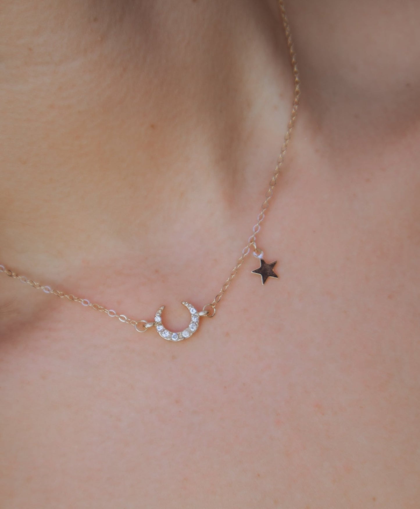 Half - Moon and Star Necklace - Miruku Store - Necklace