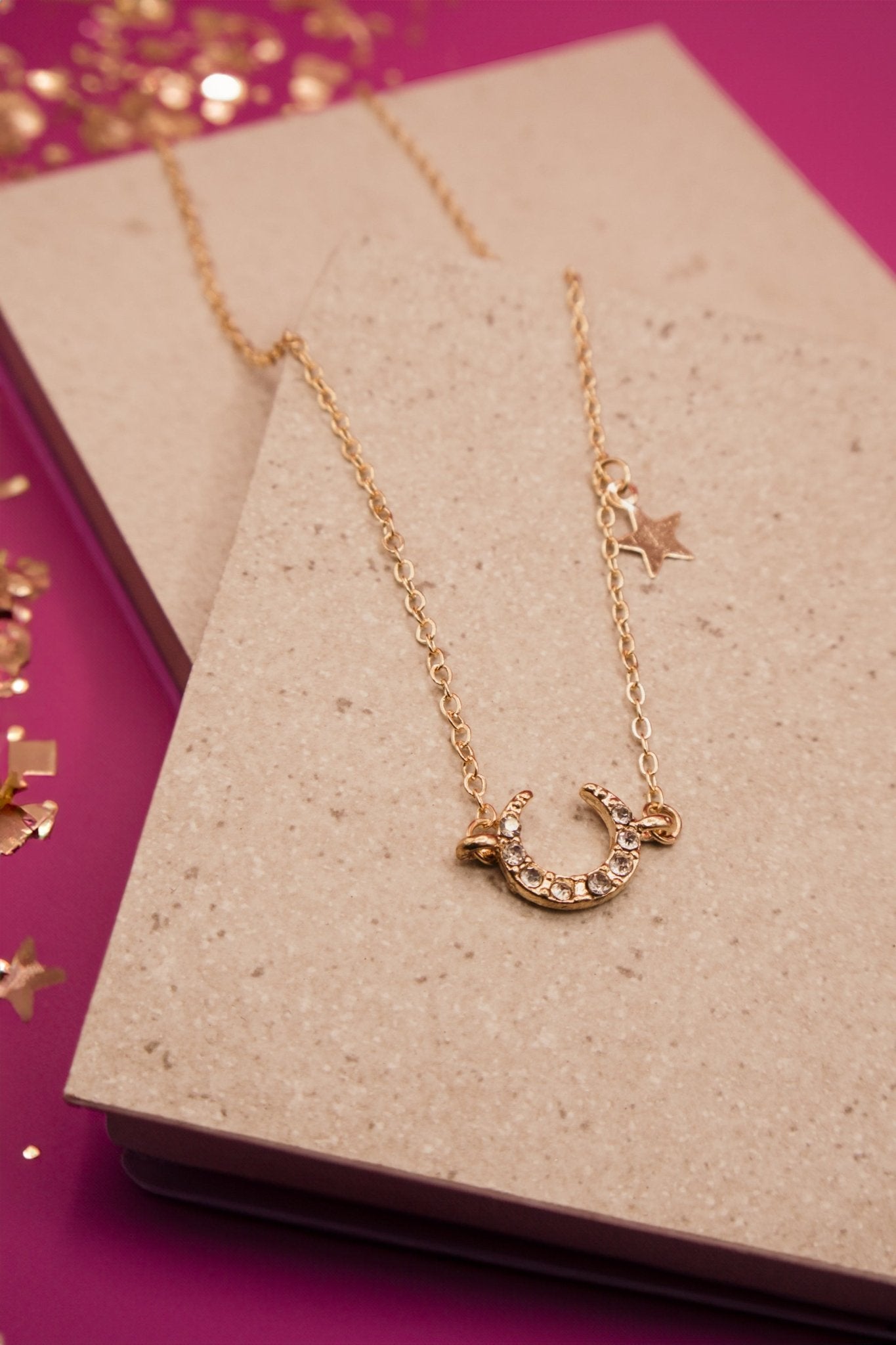 Half - Moon and Star Necklace - Miruku Store - Necklace