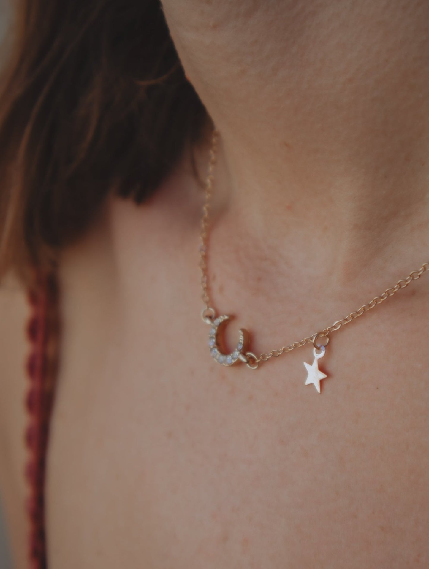 Half - Moon and Star Necklace - Miruku Store - Necklace