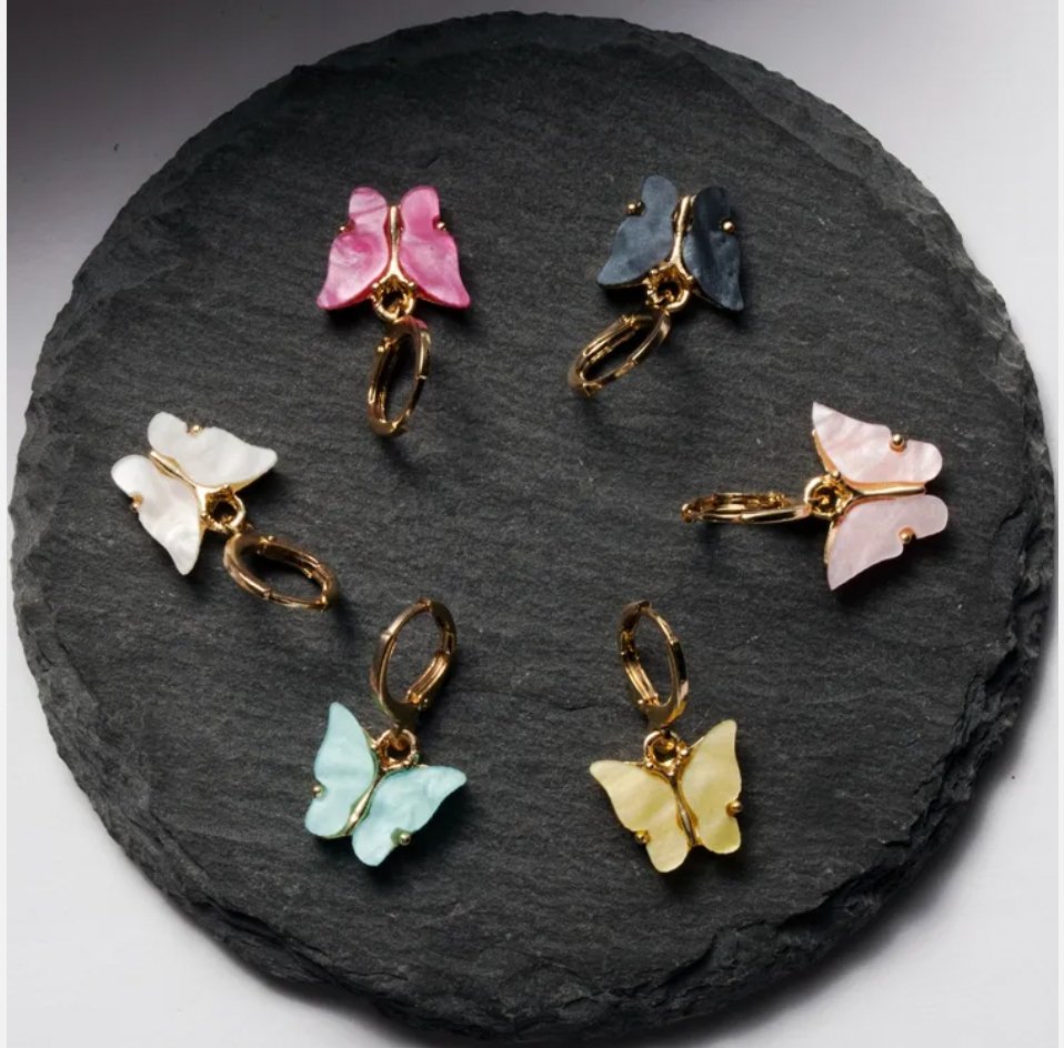 Kawaii Butterfly Drop Earrings - Miruku Store - Earrings