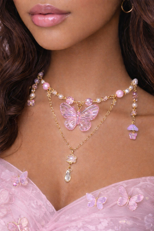 Fairy-Core Butterfly Necklace