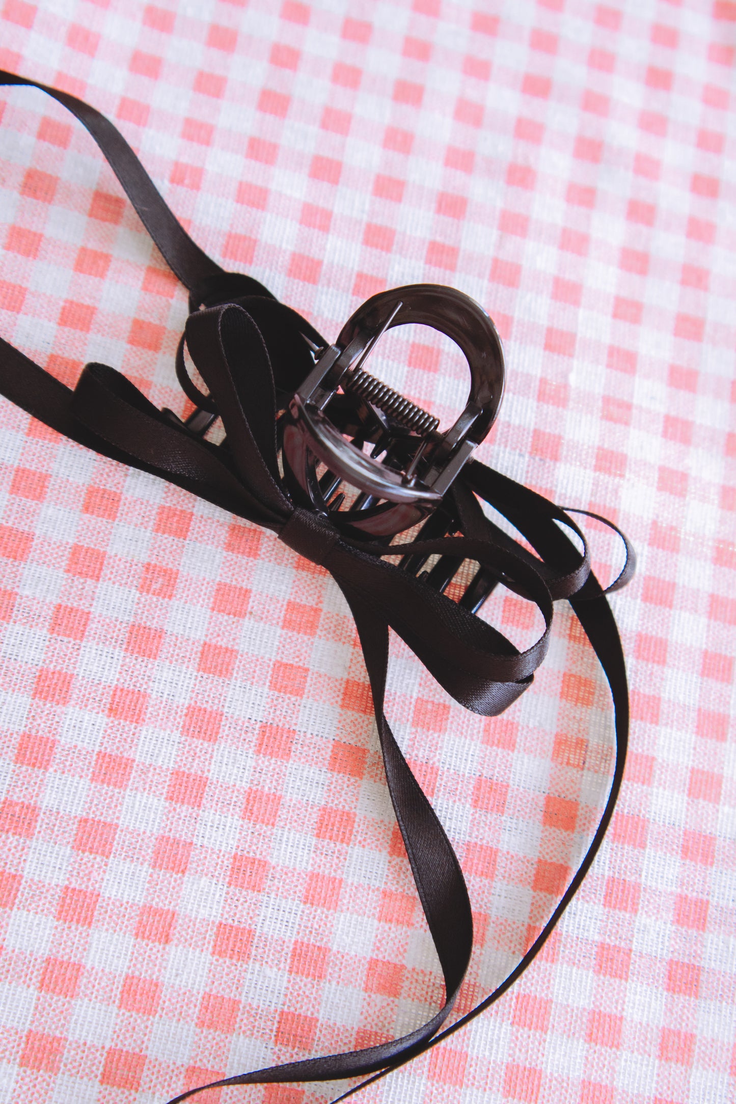Black Ribbon Claw Clip