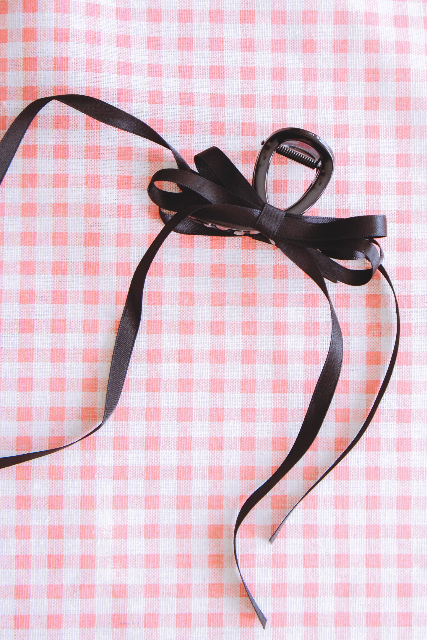 Black Ribbon Claw Clip