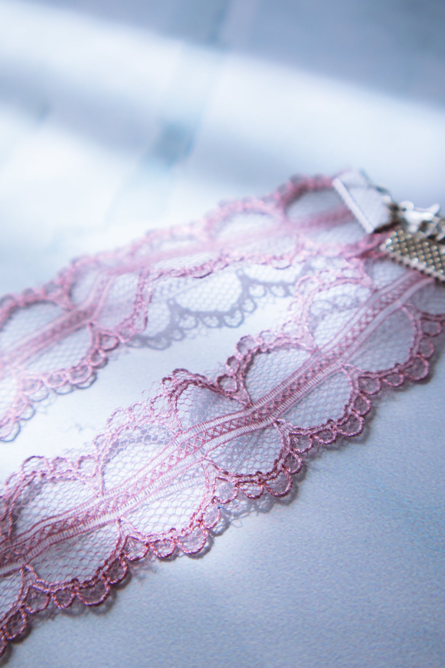 Plum Lace Choker Necklace