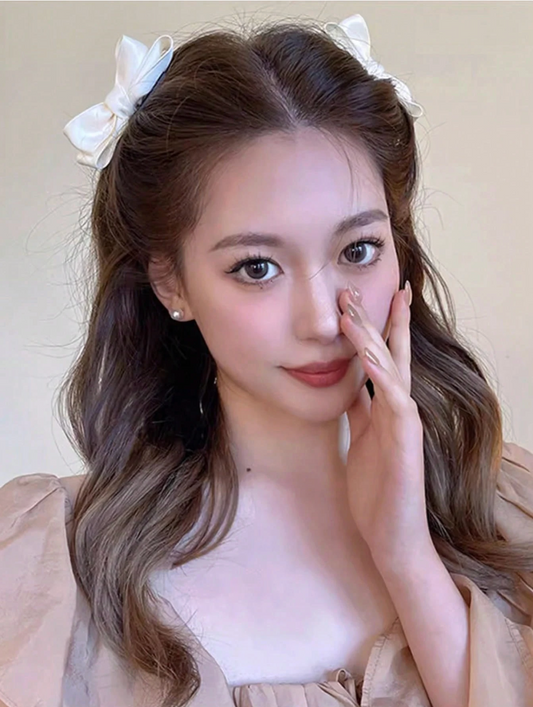Two-Piece Kawaii Cream Bow Hair Clips