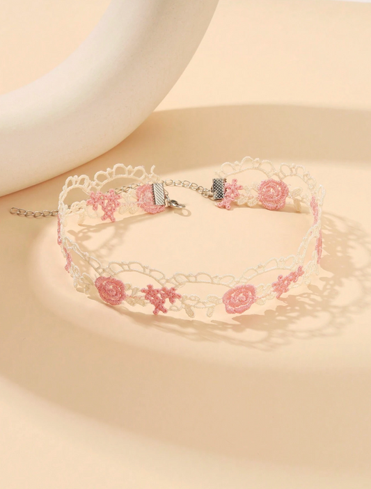 Rose Lace Choker Necklace
